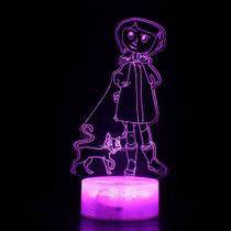 Candeeiro de mesa Cartoon Anime 3D Lâmpada visual LED de Natal