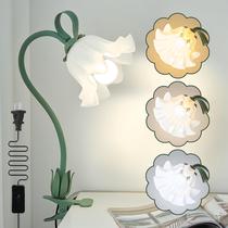 Candeeiro de mesa Clip on Light DSYHYL Flower com braçadeira de 3 modos de cor