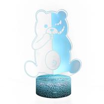 Candeeiro de mesa Danganronpas 3D LED colorido com controle remoto