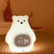 Candeeiro de mesa de silicone Night Light White Bear para quarto de crianças