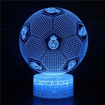 Candeeiro de mesa de toque colorido Night Light 3D Soccer Team
