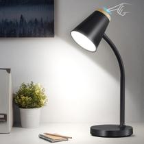 Candeeiro de mesa EJIAXIN ajustável LED Touch Dimmable Preto