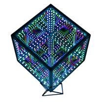 Candeeiro de mesa Heepulor Infinity Hyper Cube LED Light com suporte