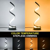 Candeeiro de mesa LED espiral luz curva de mesa em - generic