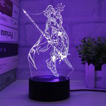 Candeeiro de mesa LED Night Light 3D Genshins Impacts para crianças