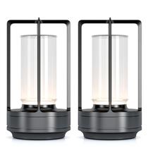 Candeeiro de mesa LED portátil sem fio HAPYGI, conjunto recarregável de 2 Candeeiro de mesa LED portátil sem fio HAPYGI, conjunto recarregável de 2