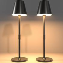 Candeeiro de mesa LED sem fio Timjorman com bateria de 4000mAh, pacote com 2 unidades