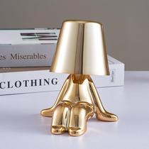 Candeeiro de mesa LEDHOLYT Thinker Golden Man Statue USB 3W