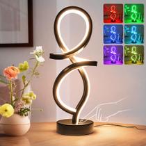 Candeeiro de mesa Mayful Modern LED Spiral RGB 15W 7 cores