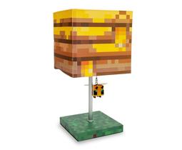 Candeeiro de mesa Minecraft Yellow Bee Nest Block com 3D Bee Puller