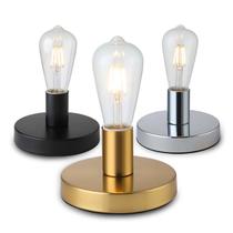 Candeeiro de Mesa Minimalista de Ferro Forjado com Tomada USB