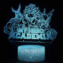 Candeeiro de mesa My Heros Academias 3D Colorful Atmosphere
