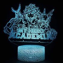 Candeeiro de mesa My Heros Academias 3D Visual LED Night Light