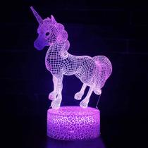 Candeeiro de mesa Nightlight Unicorn 3D LED Kids Bedroom