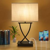 Candeeiro de mesa Oyedis Touch Control, porta USB C 54 cm Candeeiro de mesa Oyedis Touch Control, porta USB C 54 cm