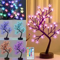 Candeeiro de mesa Pooqla RGB Cherry Blossom Tree com 36 LED 16 cores