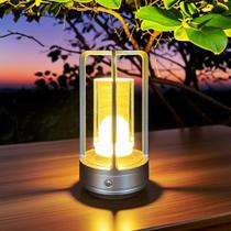 Candeeiro de mesa portátil LAYSHINEEN 18,0 cm Metal 4000mAh sem fio
