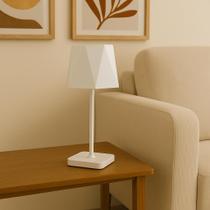Candeeiro de Mesa Recarregável Lâmpada Luminária Sem Fios Branco 3 Tons de Luz Candeeiro de Mesa Recarregável Lâmpada Luminária Sem Fios Branco 3 Tons de Luz