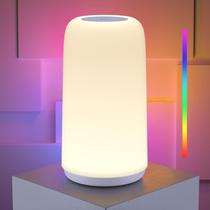 Candeeiro de mesa ROOTRO Touch Bedside, modo RGB regulável de 3 vias
