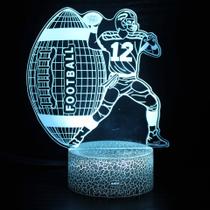 Candeeiro de mesa Rugby 3D LED Creative Visual Colorful Touch Candeeiro de mesa Rugby 3D LED Creative Visual Colorful Touch