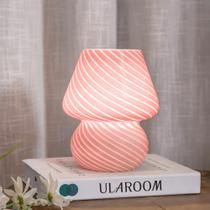 Candeeiro de mesa ULAROOM Mushroom USB Plug-in Stripe Pink