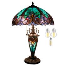Candeeiro de mesa WERFACTORY Tiffany Style Green Style Vitral 59cm Candeeiro de mesa WERFACTORY Tiffany Style Green Style Vitral 59cm
