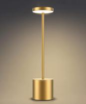 Candeeiro de mesa YIBEN LED recarregável sem fio 6000mAh 33,7 cm dourado