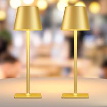 Candeeiro de mesa Yogaret Gold recarregável à prova d'água de 6000mAh, pacote com 2