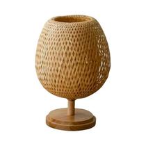 Candeeiro De Mesa Zen De Bambu De Madeira Maciça Estilo Japonês Para Cabeceira Do Quarto Decorativo