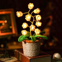 Candeeiro de noite de crochê ANZRLE Lily of The Valley com luz noturna