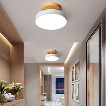 Candeeiro de Teto Moderno LED Ø18cm - Base de Madeira - 3 Cores