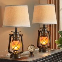 Candeeiros de mesa LEDIARY Vintage Lantern Flickering Flame 18,72 cm