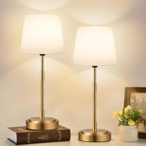 Candeeiros de mesa Lynnoland Cordless Vintage Brass, conjunto de 2 Candeeiros de mesa Lynnoland Cordless Vintage Brass, conjunto de 2