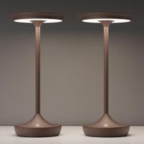 Candeeiros de mesa recarregáveis sem fio YHT 6000mAh, pacote com 2 unidades Rust Candeeiros de mesa recarregáveis sem fio YHT 6000mAh, pacote com 2 unidades Rust