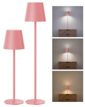 Candeeiros de mesa sem fio JACKYLED de 3 alturas rosa 5000mAh, pacote com 2