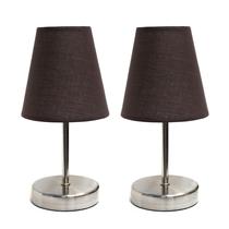 Candeeiros de mesa Simple Designs LT2013-BWN-2PK 27 cm, pacote com 2