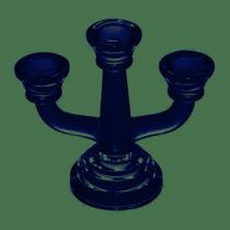 Candelabro 14,5 cm para 3 velas vidro transparente Lídia Bon Gourmet