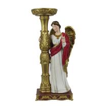 Candelabro Anjo Decorativo - 14,5x31x8cm - Candelabro de Luxo com Design Clássico