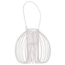 Candelabro Castiçal De Metal Branco com 1 Copo de Vidro Para Vela