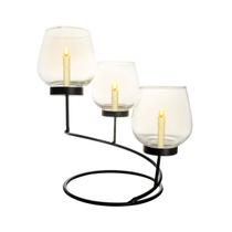 Candelabro Com Suporte De Metal Preto e Copos Verito Candelabro Com Suporte De Metal Preto e Copos Verito
