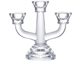 Candelabro Cristal de Mesa para 3 Velas - Bon Gourmet Glass Line Lídia Candelabro Cristal de Mesa para 3 Velas - Bon Gourmet Glass Line Lídia