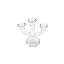 Candelabro de vidro para 3 velas - unidade