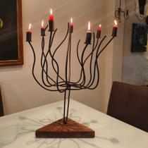 Candelabro Eclipse Premium em Ferro e Madeira Nobre Peroba 63cm Suporte 7 Velas Candelabro Eclipse Premium em Ferro e Madeira Nobre Peroba 63cm Suporte 7 Velas