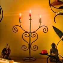 Candelabro Espiritual 3 Velas Decoração, Feng Shui e Energia Positiva Candelabro Espiritual 3 Velas Decoração, Feng Shui e Energia Positiva