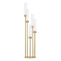 Candelabro Fullvaseer Tall 100cm com abajur acrílico dourado