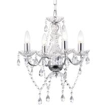 Candelabro LaLula Chrome Mini Crystal 4 Light Candle Style