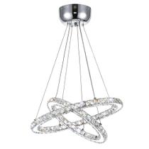 Candelabro LED 50 cm CWI Lighting Ring Double Halo Crystal