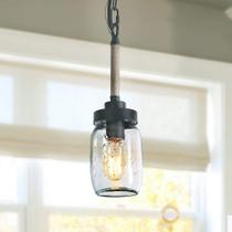 Candelabro LOG BARN Mason Jar Lights Farmhouse Metal Finish