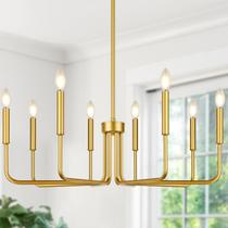 Candelabro Lynnoland em ouro de 8 luzes ajustável