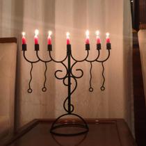 Candelabro Medieval de Ferro Artesanal 7 Velas Decoração Rústica Luxo, Castelo, Vintage Exclusivo